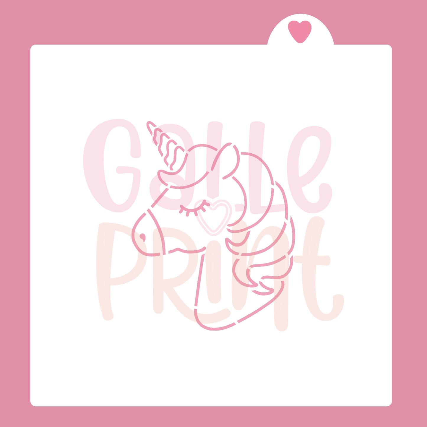 STENCIL - CABEZA DE UNICORNIO