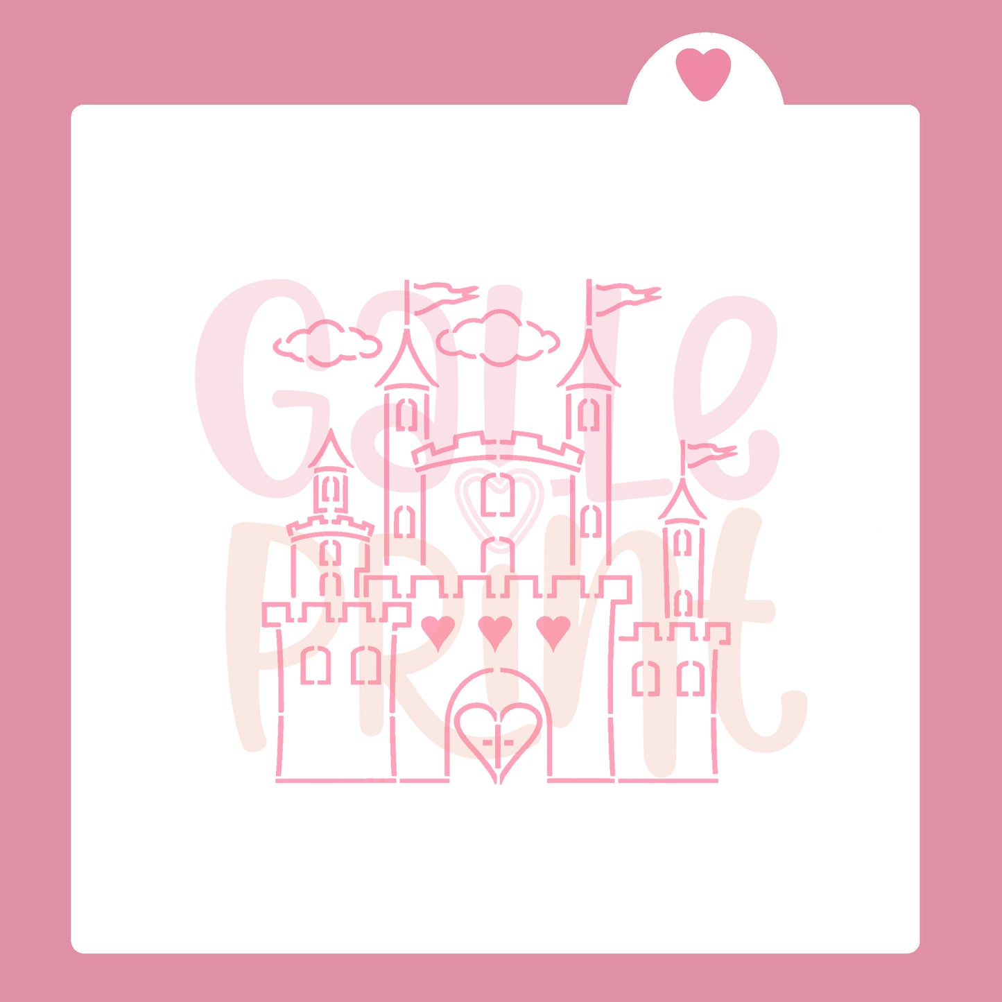 STENCIL - CASTILLO DE PRINCESAS