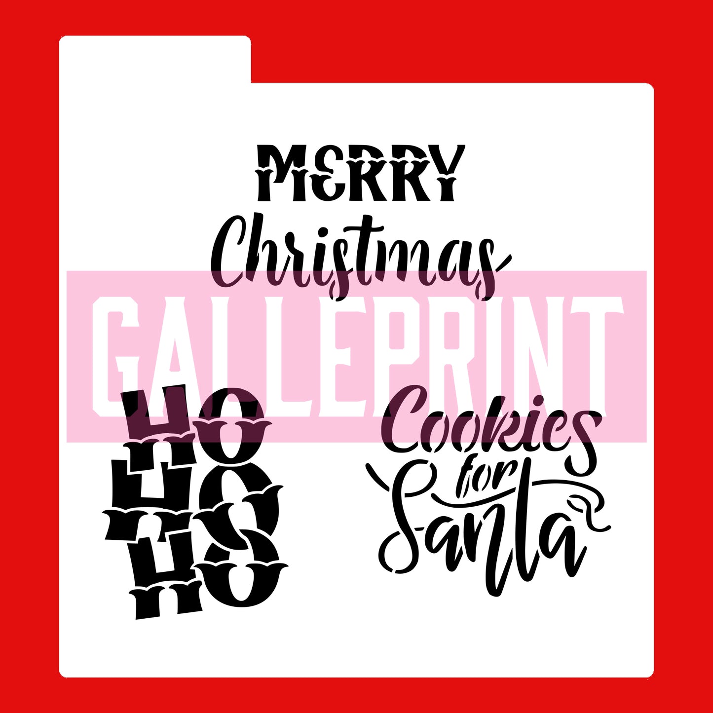 STENCIL - 3 FRASES NAVIDEÑAS