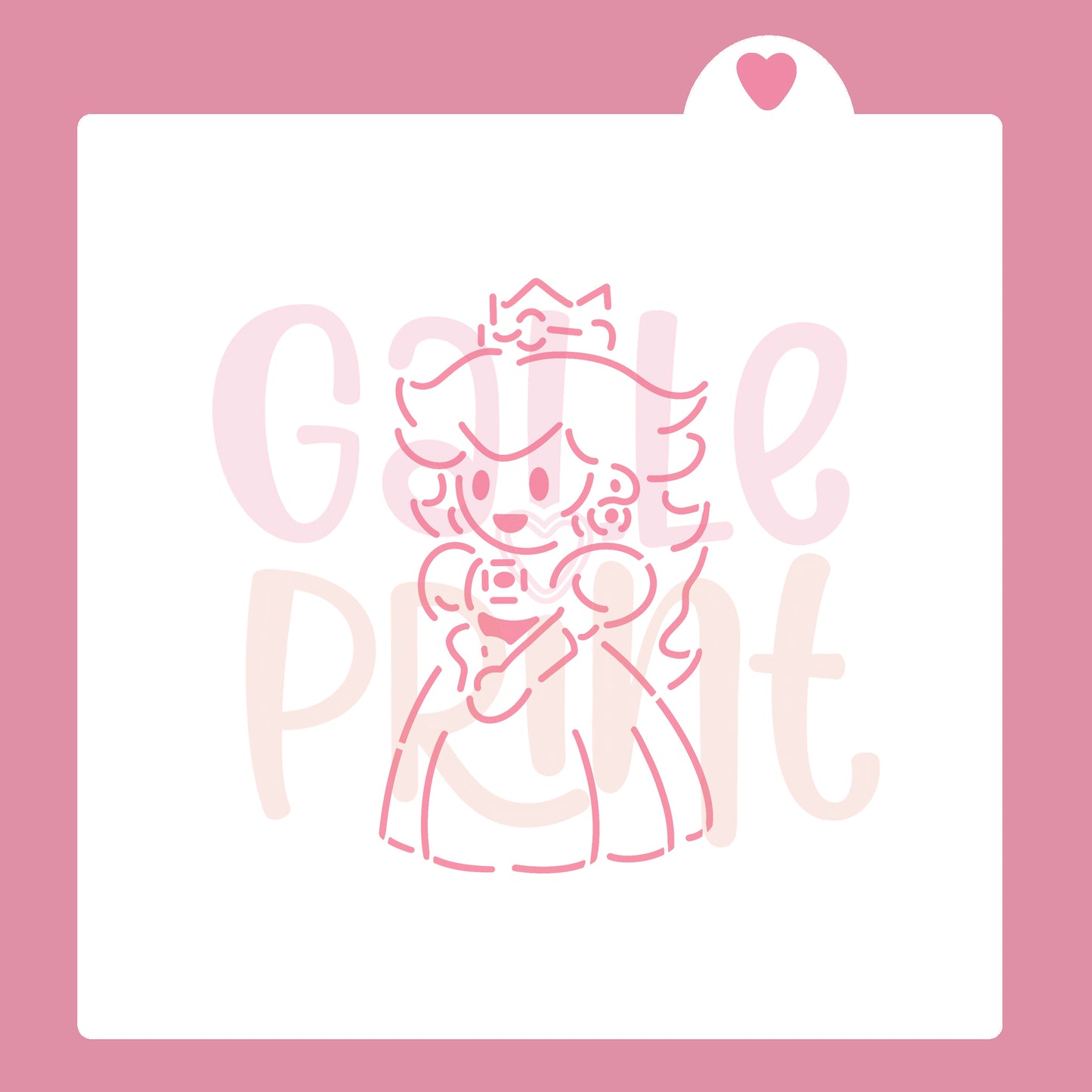 STENCIL - PRINCESA PEACH (MARIO BROS)