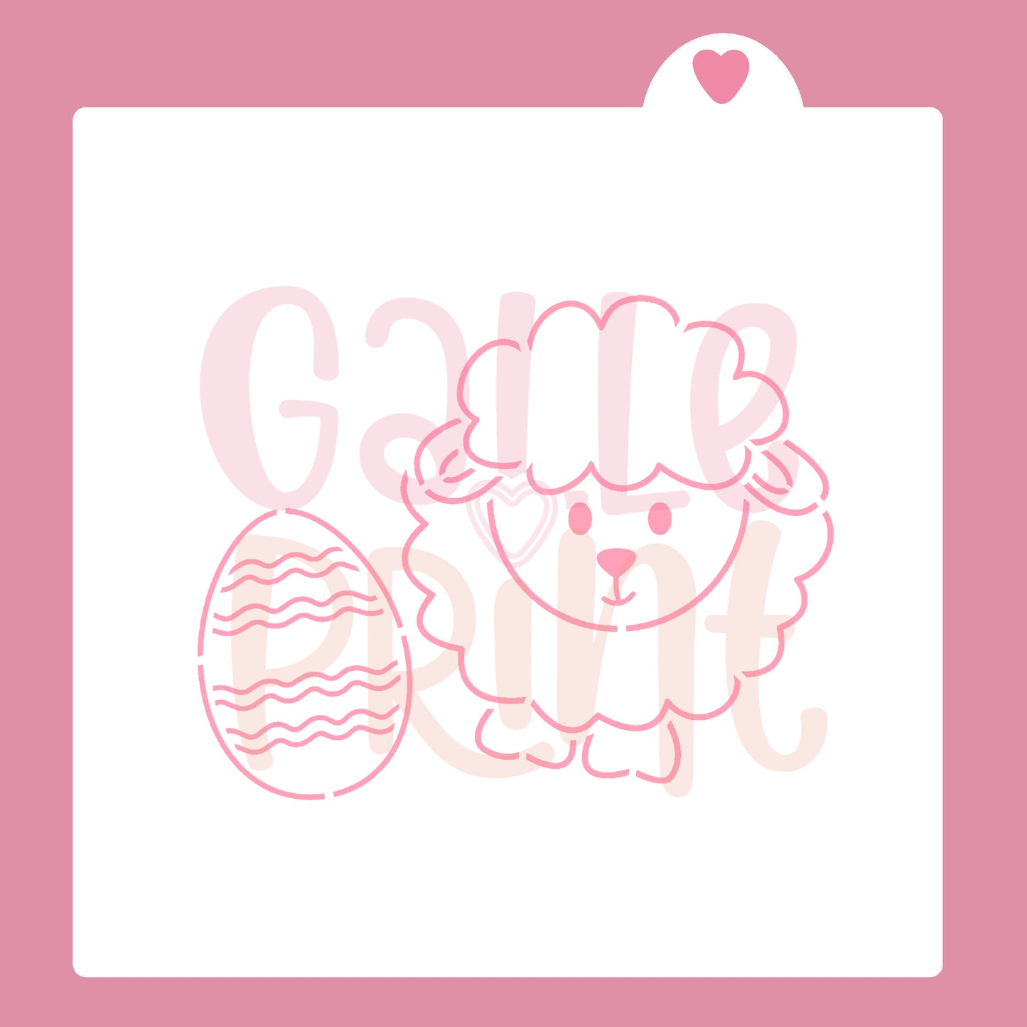 STENCIL - OVEJITA Y HUEVO DE PASCUA