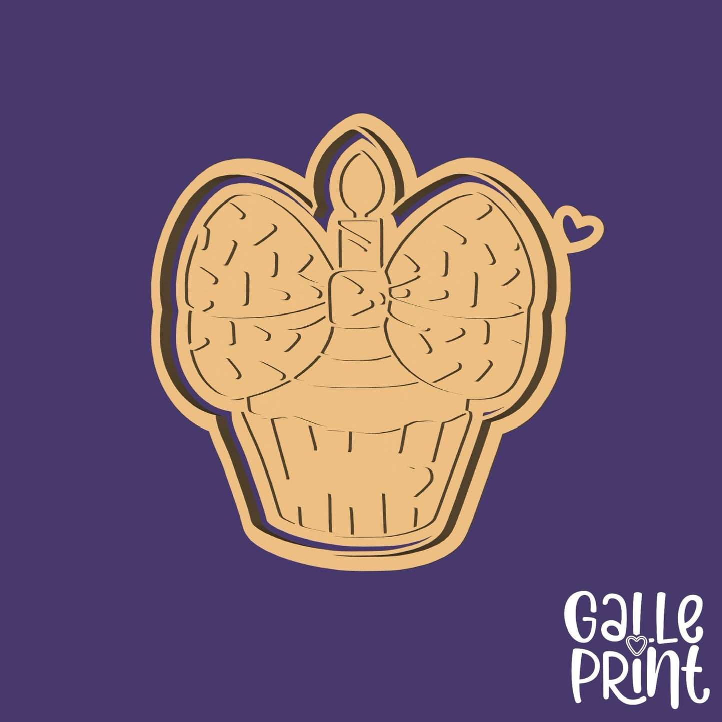 CORTADOR Y MARCADOR - CUPCAKE CON MOÑO