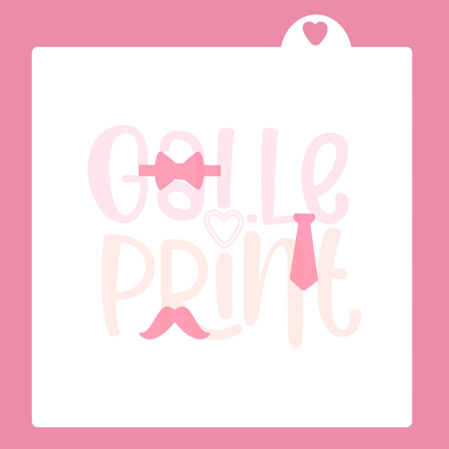 STENCIL - MOÑO, CORBATA Y BIGOTE