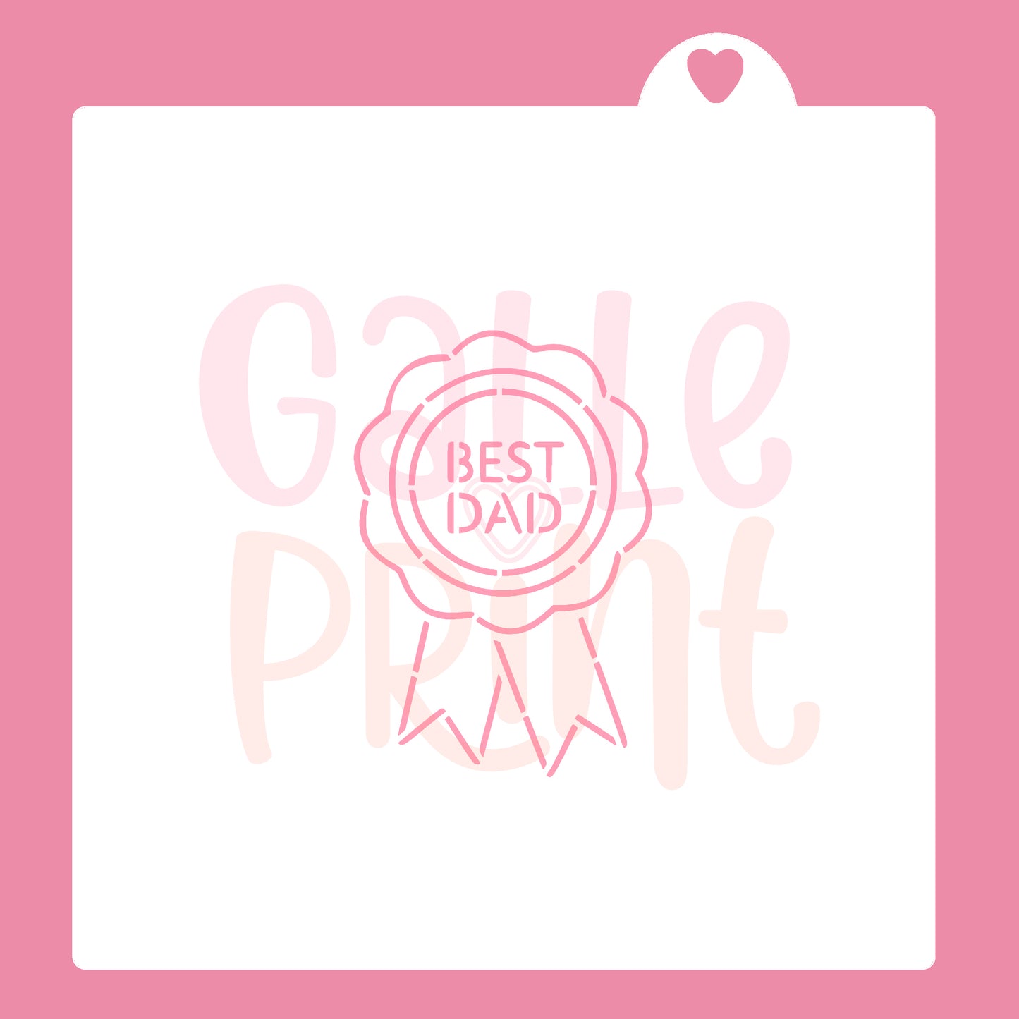 STENCIL - MEDALLA BEST DAD