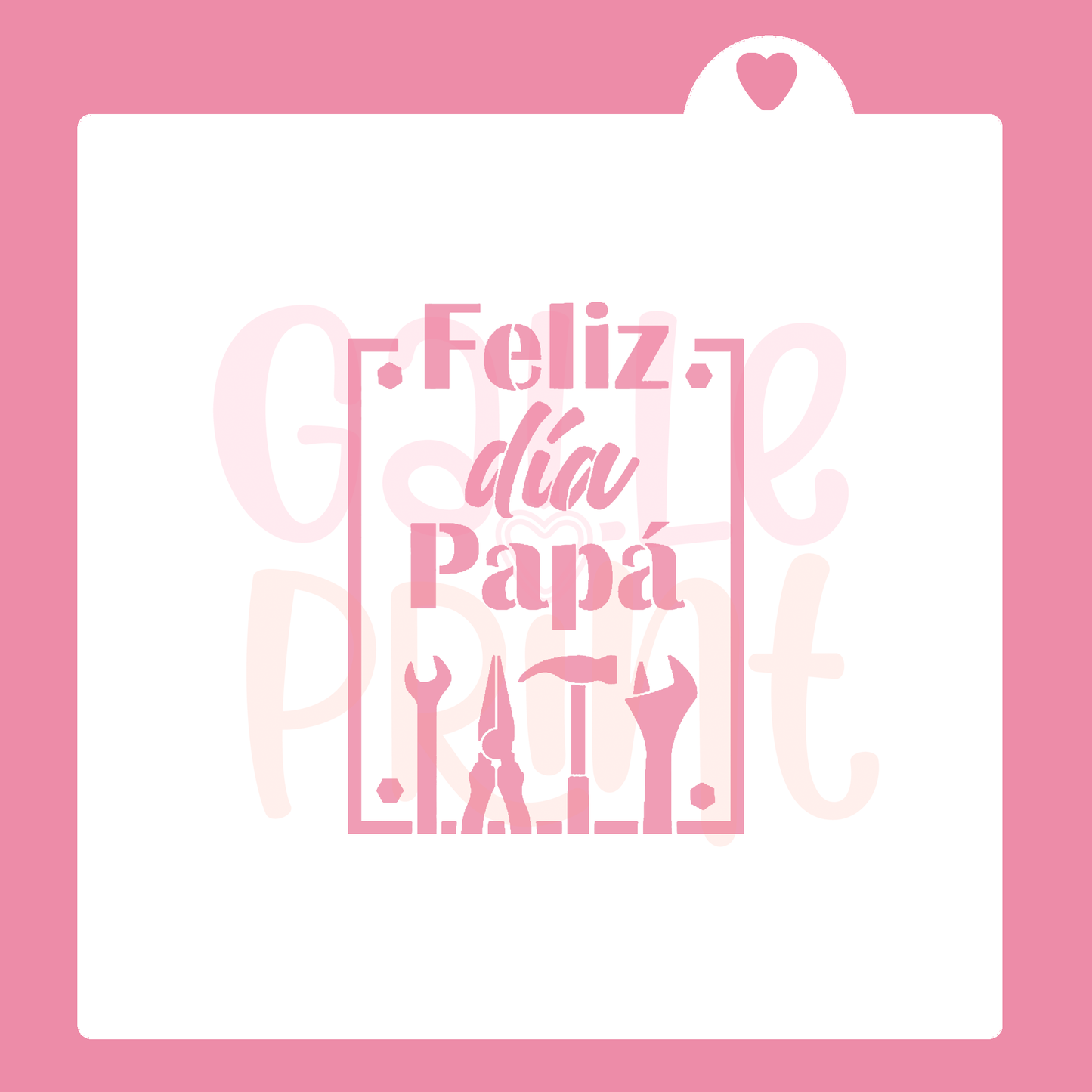STENCIL - FELIZ DÍA PAPÁ HERRAMIENTAS