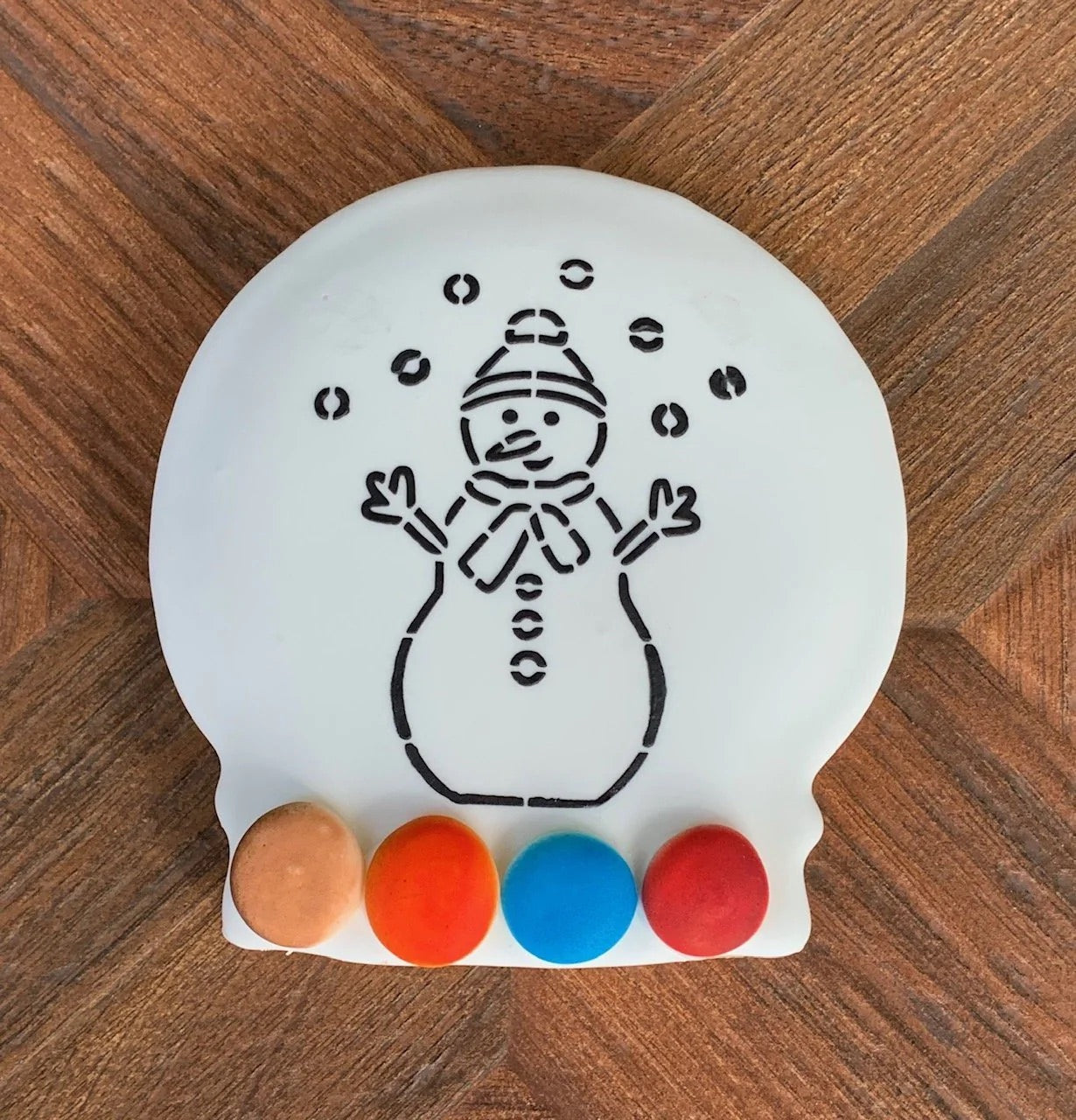 STENCIL - MUÑECO DE NIEVE PYO