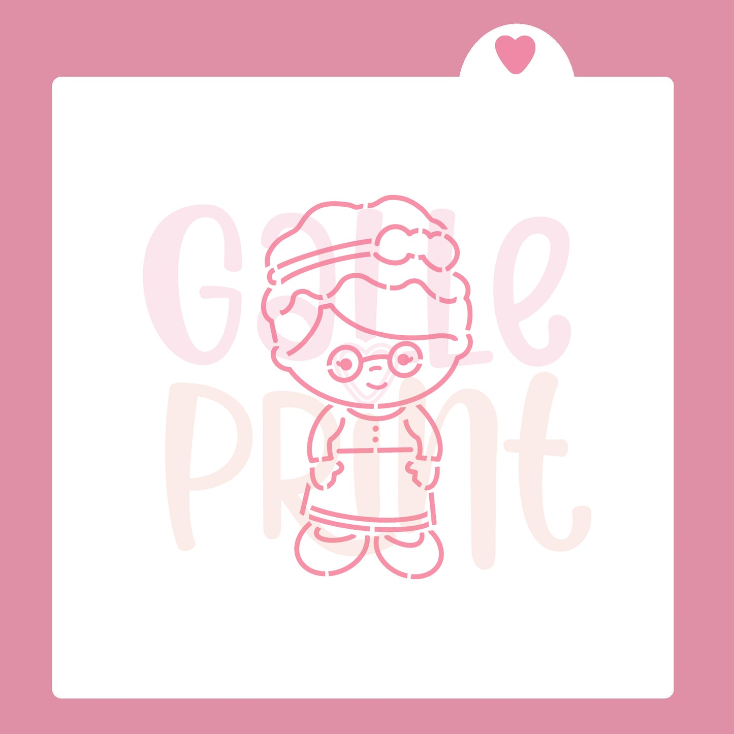 STENCIL - ABUELITA DE CAPERUCITA ROJA
