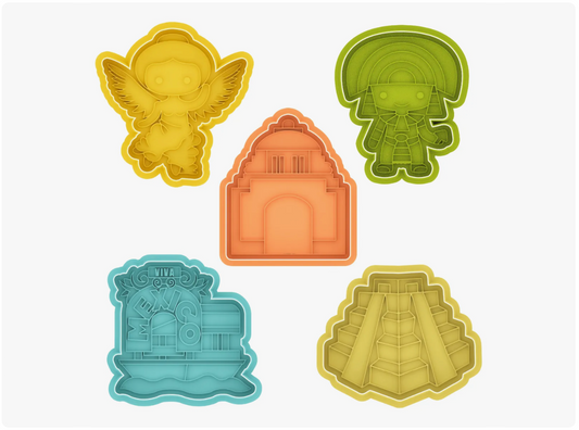 SET DE CORTADORES Y MARCADORES - ELEMENTOS SIMBOLICOS MEXICANOS