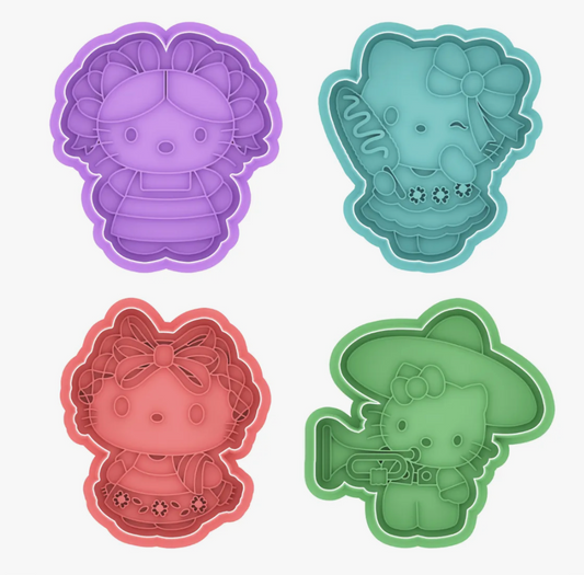 SET DE CORTADORES Y MARCADORES - HELLO KITTY MEXICANA