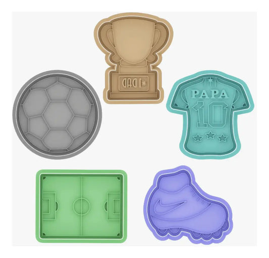 SET DE CORTADORES Y MARCADORES - PAPÁ FUTBOLERO