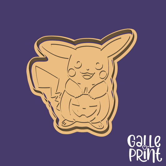 CORTADOR Y MARCADOR - PIKACHU EN CALABAZA