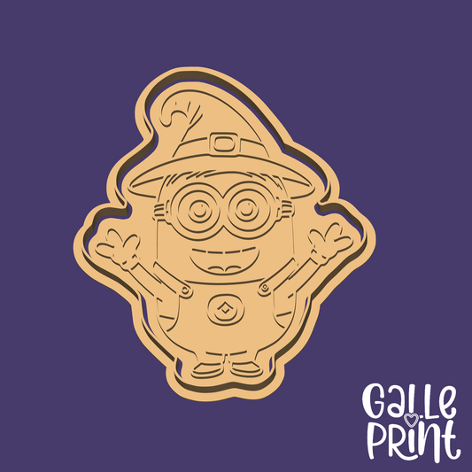 CORTADOR Y MARCADOR - MINION CON SOMBRERO DE BRUJA