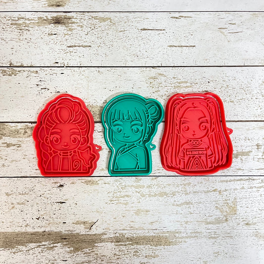 SET DE CORTADORES Y MARCADORES - LAS GUERRERAS KPOP