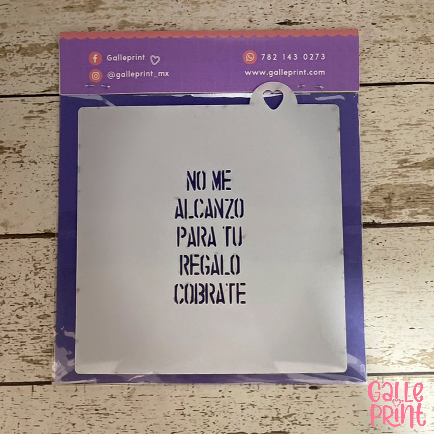 STENCIL - NO ME ALCANZO PARA TU REGALO