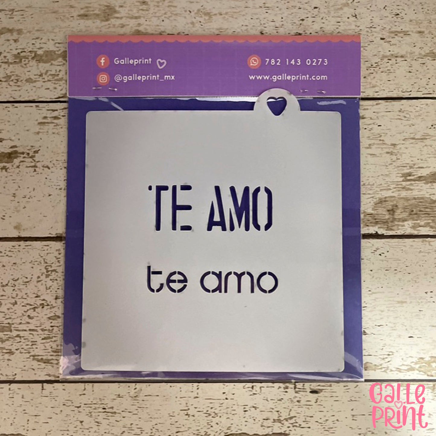 STENCIL - TE AMO (2 TIPOGRAFIAS)