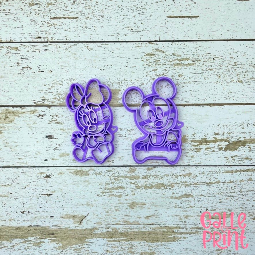 SET DE CORTADORES - MICKEY Y MINNIE BEBÉS