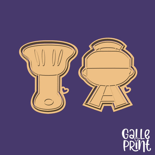 SET DE CORTADORES Y MARCADORES - ASADOR Y ESPÁTULA