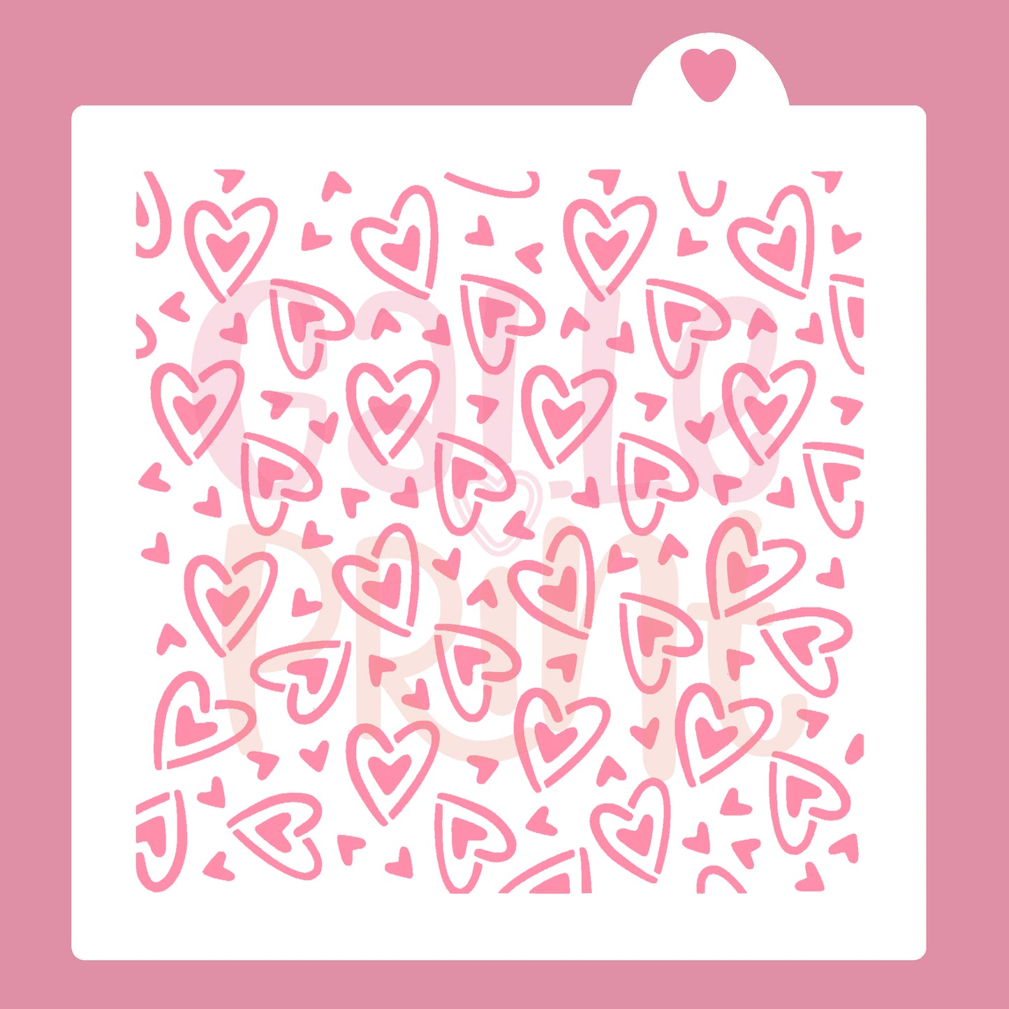 STENCIL - PATRÓN CORAZONES HUECOS