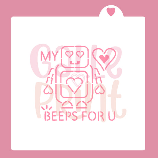 STENCIL - ROBOTCITO MY BEEPS FOR U