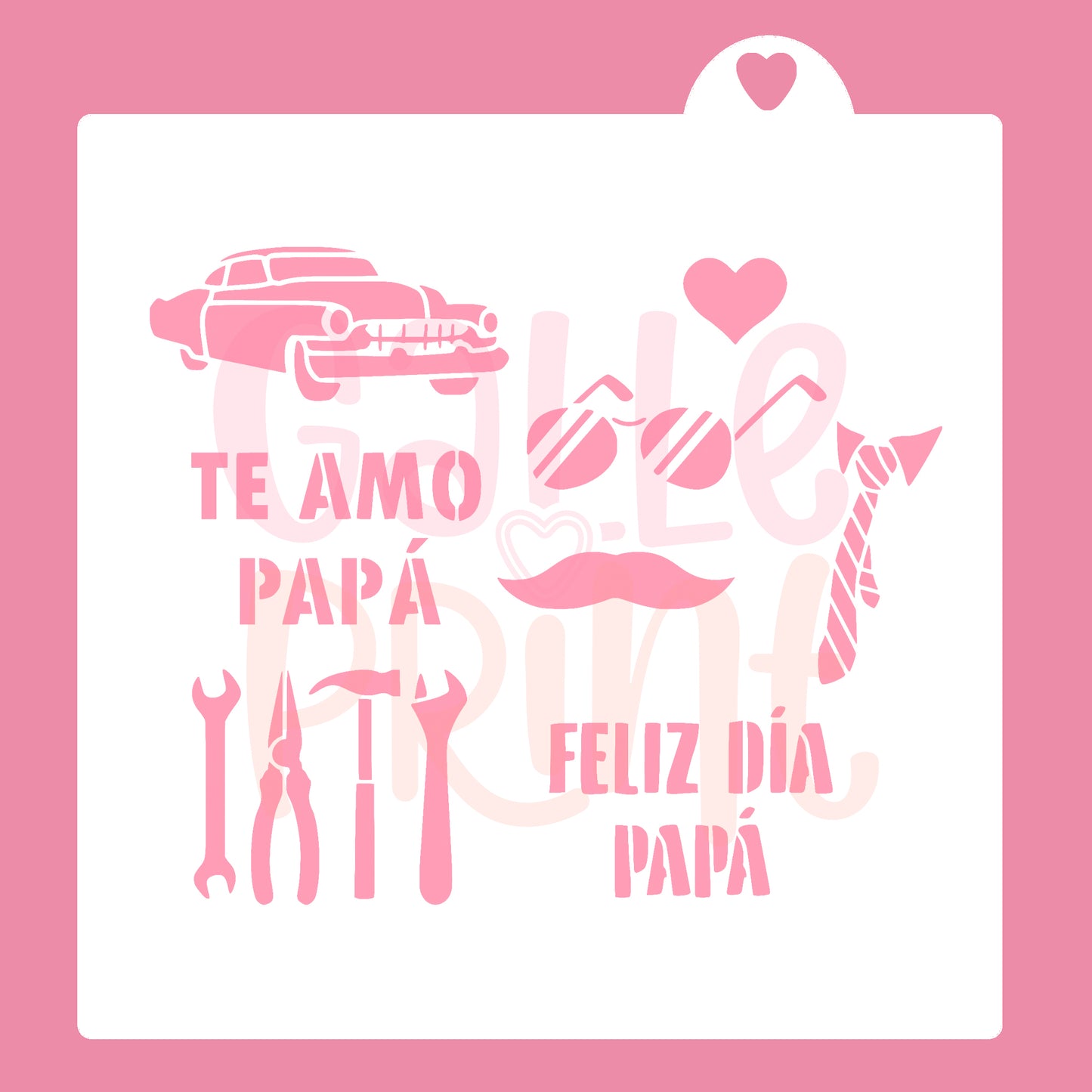 STENCIL - TE AMO PAPÀ / FELIZ DÍA PAPÁ SIMBOLOS