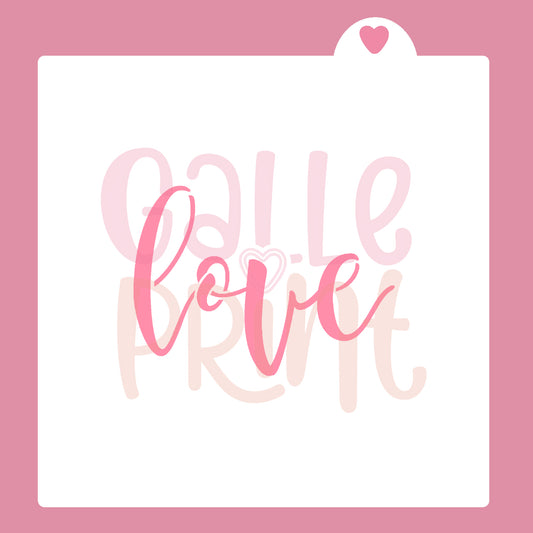 STENCIL - LOVE CURSIVA