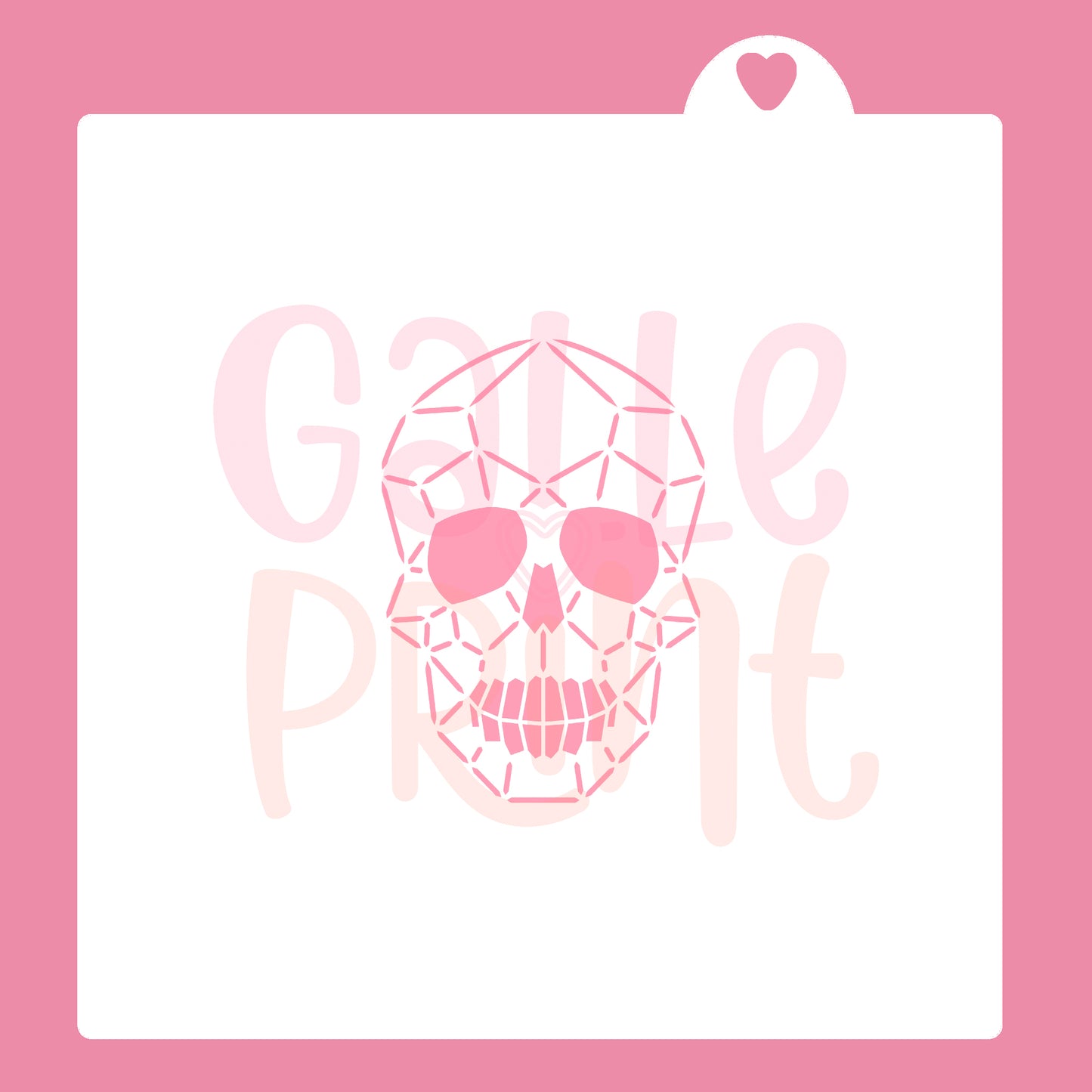 STENCIL - CALAVERA GEOMÉTRICA
